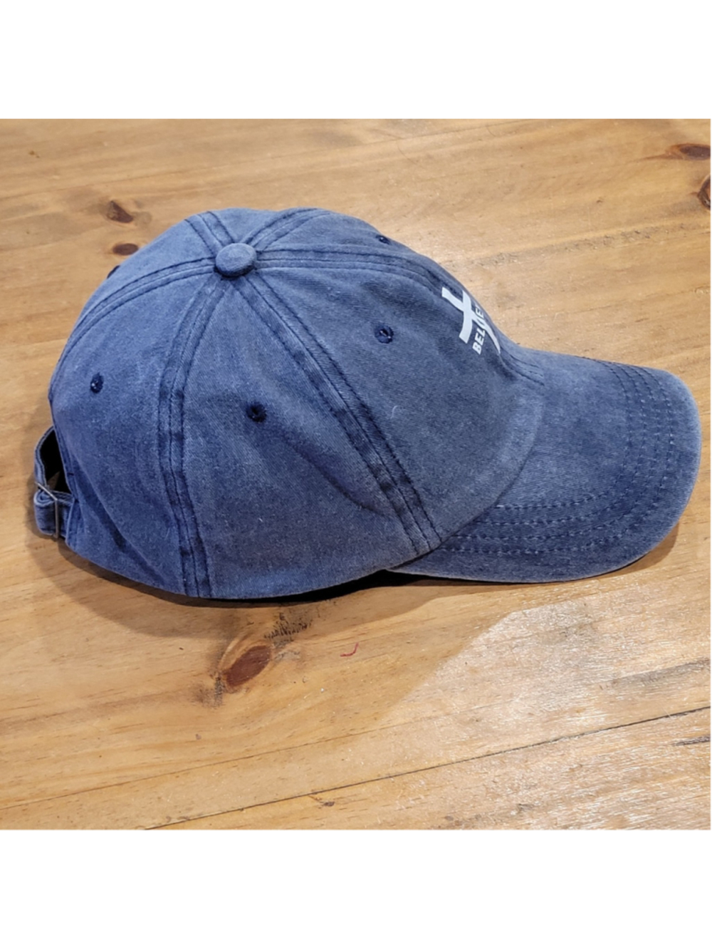 I believe Jesus Church Hat Strap Back Cross One Size Cotton Dad Adjustable - Picture 4 of 8